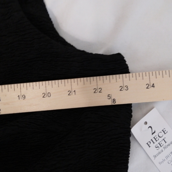 Size 18 Jessica Howard Black Sheath Dress Tank Sleeveless Textured - Picture 8 of 8
